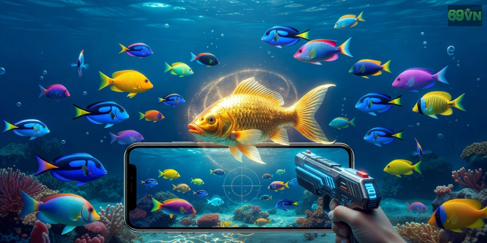 Giao diện game bắn cá vàng 69vn pro sống động với hiệu ứng 3D