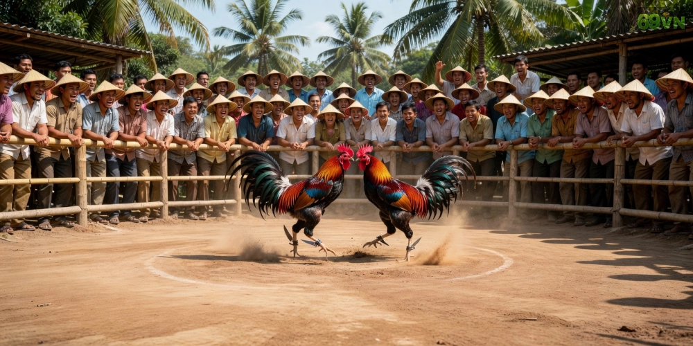 Trường gà Thomo nổi tiếng với các trận đá gà cựa dao chất lượng cao trên 69vn